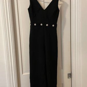 Tory Burch Black Fremont Embellished Waist Jumpsuit - Size 6